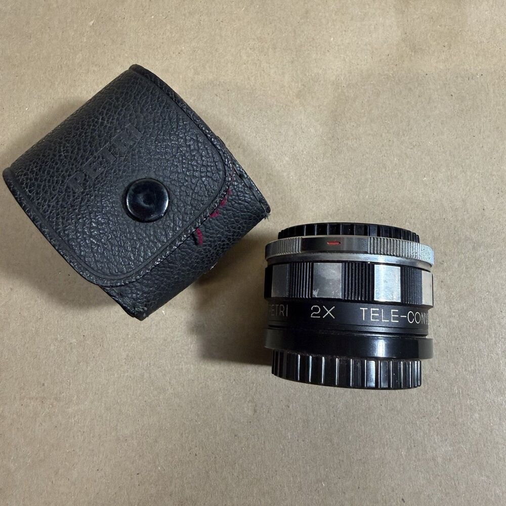 PETRI Mount 2x Tele-Converter Japan Kuribayashi Camera Lens Accessory / Case